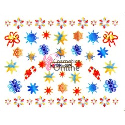 Stickere cu Apa pentru unghii cod BN669 - Sarbatori de Iarna